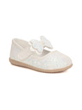 Mary Jane's Belle with Applique Detail - White