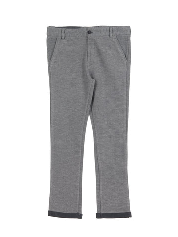 Cross Pocket Adjustable Waist Slim Fit Trouser - Grey
