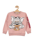 Tom & Jerry Print Round Neck Track Suit - Pink
