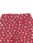 Teddy Print Track Bottoms - Red
