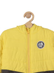 Front Open Reversible Printed Jacket - Yellow