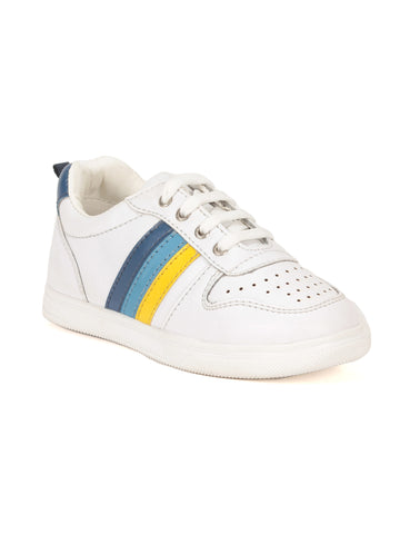 Laced Casual Shoes - White