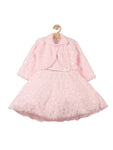 Furr Party Frock With Shrug - Pink