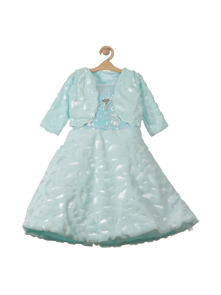 Frock with shrug hot sale for baby girl