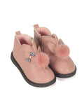 Light Weight Leatherette Boots - Pink