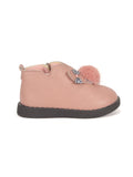 Light Weight Leatherette Boots - Pink