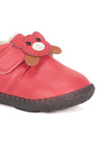 Furry Fleece Shoes - Red