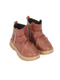 Leatherette Boots - Brown