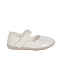Mary Jane's Belle With Applique Detail - White