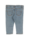 High Distressed Slim Fit Jeans - Blue