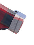 Check Premium Cotton Full Shirt With Tshirt Attached - Maroon