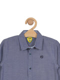 Chambray Premium Cotton Full Shirt - Blue