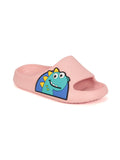 Dinosaur Print Slippers - Pink