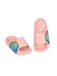 Dinosaur Print Slippers - Pink