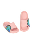 Dinosaur Print Slippers - Pink