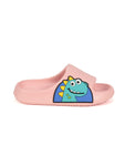 Dinosaur Print Slippers - Pink