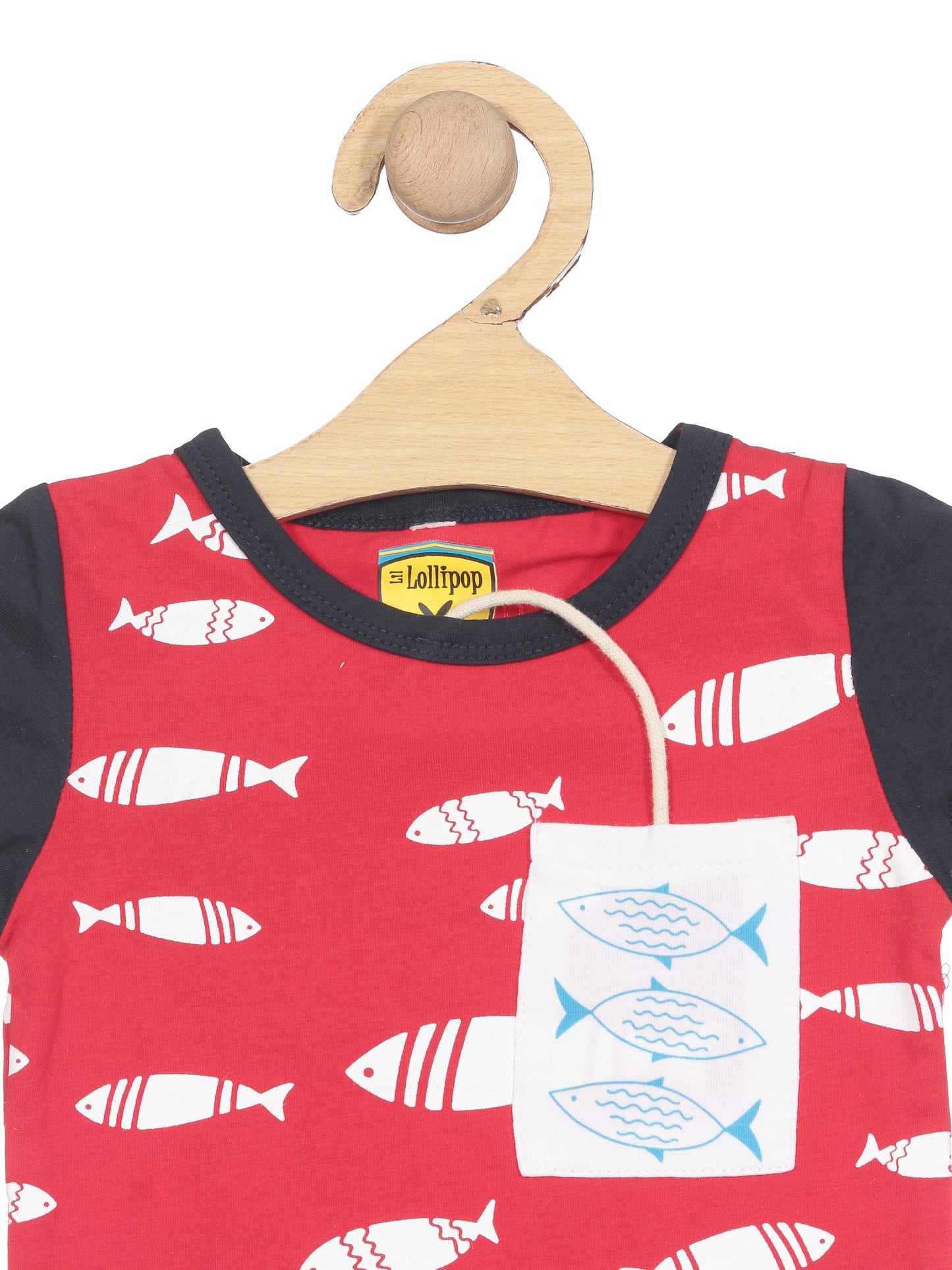 Red Fish Print T-shirt