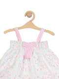Printed Girls Top With Bloomer - Pink