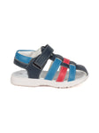 Sandals With Velcro Closure - Blue