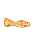 Floral Golden Embroidered Ethnic Wear Juttis - Yellow