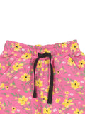 Premium Hosiery Cotton Floral Print Shorts - Pink