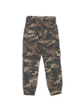 Camouflage Elastic Waist 6 Pocket Jogger Jeans - Green