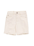 High Distressed Denim Shorts - White