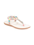 Casual Flat Slip On Sandals - White