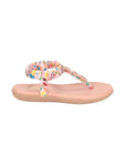 Casual Flat Slip On Sandals - Peach