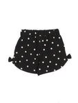 Premium Hosiery Polka Dot Print Shorts - Black