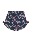 Premium Hosiery Floral Print Shorts - Navy Blue