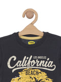 Premium Cotton California Printed Tshirt - Navy Blue