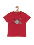Premium Cotton Camera Print Tshirt - Red
