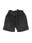 Mild Distressed Denim Shorts - Black