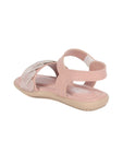 Party Sandals With Velcro Closure - Pink