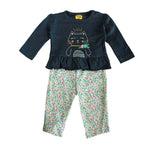 Girls Round Infant Set With Printed Bottom - Lil Lollipop