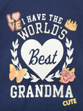 Navy Blue Full Top With Love Grandma