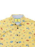 Yellow Car Print Full Shirt