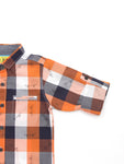 Orange Skateboard Print Full Shirt
