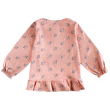 Pink Girls Night Suit With Bunny Rabbit Print - Lil Lollipop