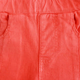 Distressed Girls Orange Shorts With Fashion Pocket - Lil Lollipop