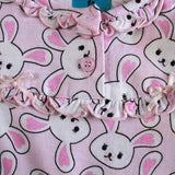 Girls Night Suit With Bunny Print - Lil Lollipop