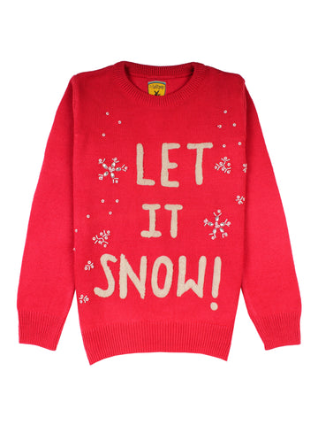 Pink Let It Snow Sweater