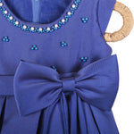 Girls Royal Blue Party Wear Frock - Lil Lollipop