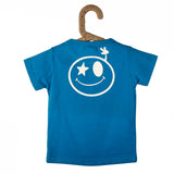 Smily Face Print Blue Tshirt - Lil Lollipop