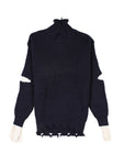 Distressed Navy Blue Sweater