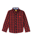 Red Black Check Full Sleeve Shirt