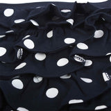 Girls Navy Blue Short Skirt With White Polka Dots - Lil Lollipop