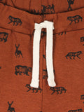 Brown Animal Print Track Bottom