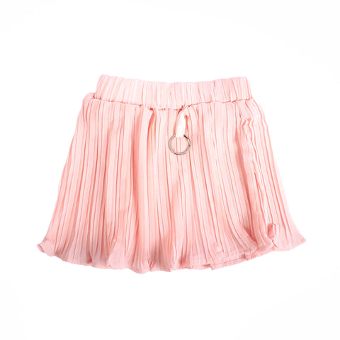 Girls Pink Short Pleated Skirt - Lil Lollipop